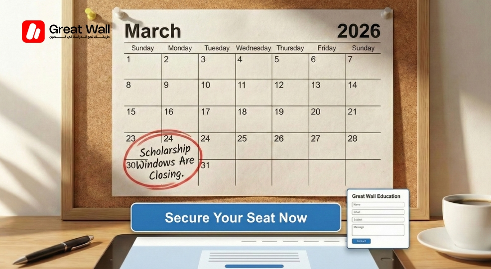 A calendar graphic marking the urgent March 2026 deadline for scholarship applications that allow students to avoid high expenses and benefit from a subsidized cost of living in China. A calendar graphic marking the urgent March 2026 deadline for scholarship applications that allow students to avoid high expenses and benefit from a subsidized cost of living in China.