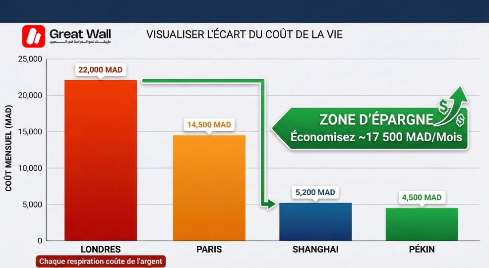 Un graphique illustrant l enorme difference entre les budgets de survie mensuels des villes europeennes des villes chinoisee Un graphique illustrant l enorme difference entre les budgets de survie mensuels des villes europeennes des villes chinoisee