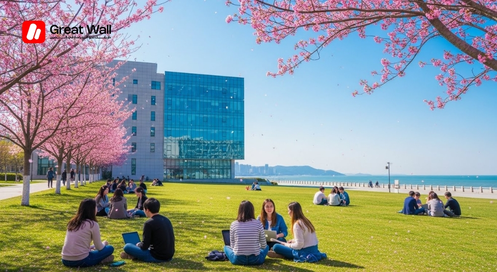DUFE university campus in Dalian, an affordable option for studying in China.