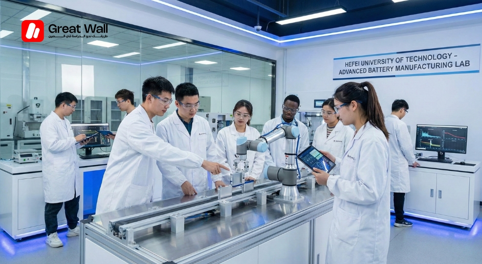 Etudiants internationaux travaillant dans un laboratoire de haute technologie dans une universite d ingenierie chinoise Etudiants internationaux travaillant dans un laboratoire de haute technologie dans une universite d ingenierie chinoise