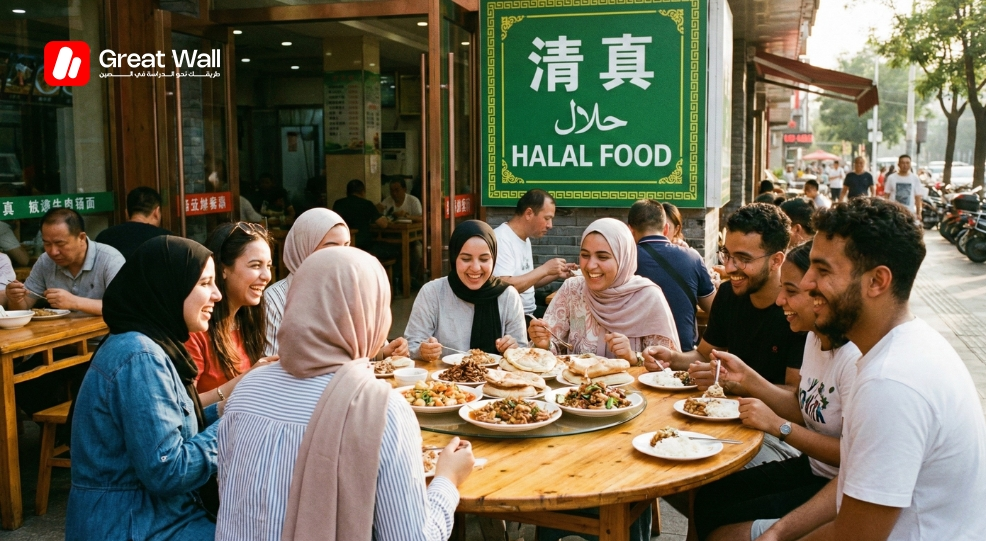 Groupe d etudiants marocains heureux a Xian illustrant la vie dans une ville chinoise accueillante pour les musulmans pres de l Universite Xian Jiaotong Groupe d etudiants marocains heureux a Xian illustrant la vie dans une ville chinoise accueillante pour les musulmans pres de l Universite Xian Jiaotong